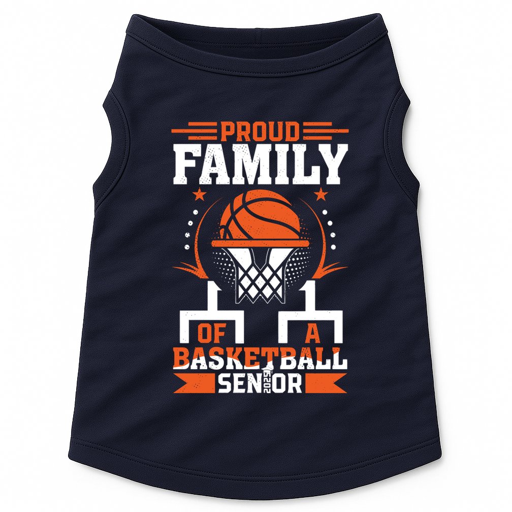 Proud Family Of A Basketball Senior 2025 Graduation Costume Doggie Tank