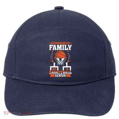 Proud Family Of A Basketball Senior 2025 Graduation Costume 7-Panel Snapback Hat