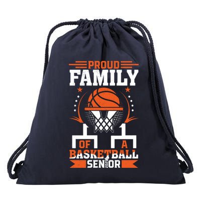 Proud Family Of A Basketball Senior 2025 Graduation Costume Drawstring Bag