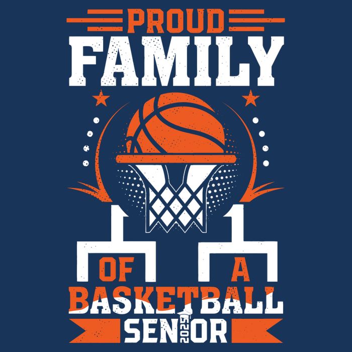 Proud Family Of A Basketball Senior 2025 Graduation Costume 16 in Basic Backpack
