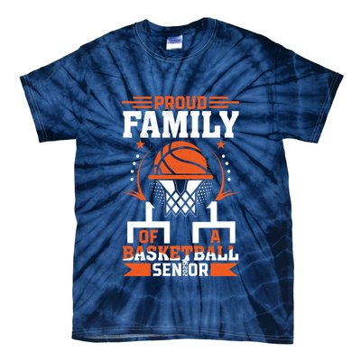 Proud Family Of A Basketball Senior 2025 Graduation Costume Tie-Dye T-Shirt