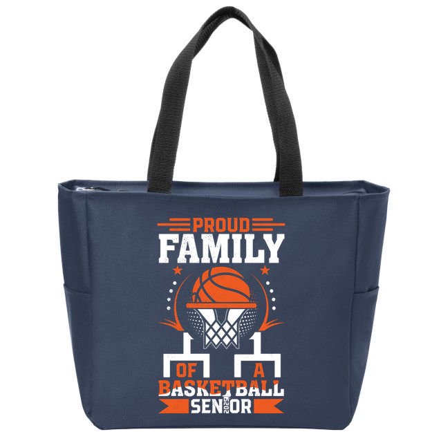 Proud Family Of A Basketball Senior 2025 Graduation Costume Zip Tote Bag