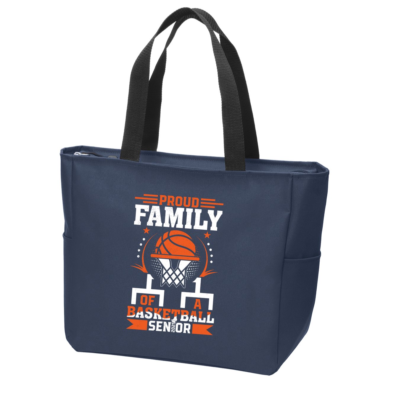 Proud Family Of A Basketball Senior 2025 Graduation Costume Zip Tote Bag