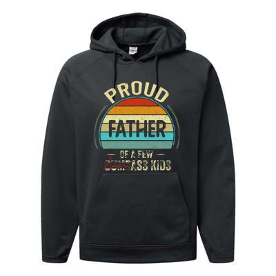 Proud Father Of A Few Smartass Fathers Day Performance Fleece Hoodie