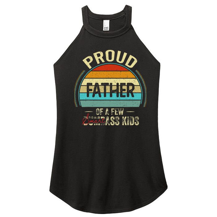 Proud Father Of A Few Smartass Fathers Day Women's Perfect Tri Rocker Tank