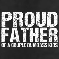 Proud Father Of A Couple Dumbass 7 Panel Mesh Trucker Snapback Hat