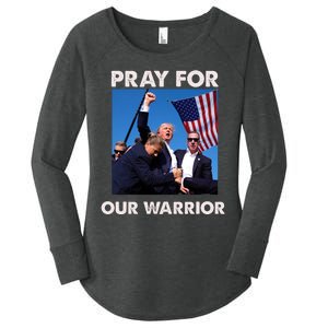 Pray For Our Warrior Pray For Trump Trending Trump Was Just Shot At Women's Perfect Tri Tunic Long Sleeve Shirt