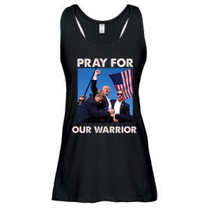 Pray For Our Warrior Pray For Trump Trending Trump Was Just Shot At Ladies Essential Flowy Tank