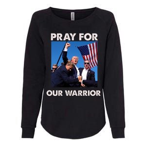 Pray For Our Warrior Pray For Trump Trending Trump Was Just Shot At Womens California Wash Sweatshirt