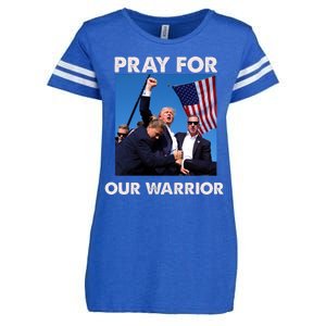 Pray For Our Warrior Pray For Trump Trending Trump Was Just Shot At Enza Ladies Jersey Football T-Shirt