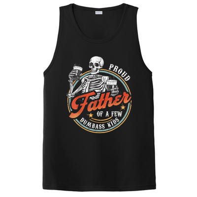 Proud Father Of A Few Dumbass Funny Dad Love Family PosiCharge Competitor Tank