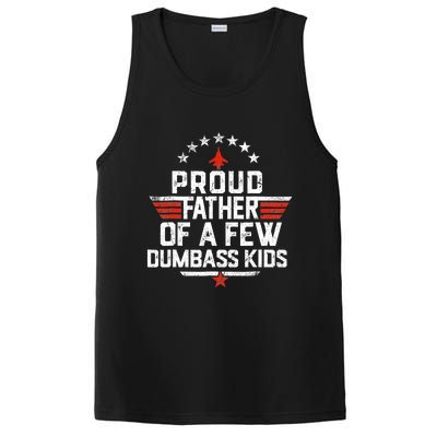 Proud Father Of A Few Dumbass Funny Dad Love Family PosiCharge Competitor Tank