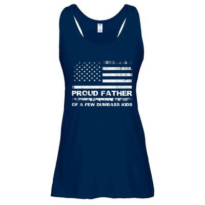 Proud Father Of A Few Dumbass Funny Fathers Day Ladies Essential Flowy Tank