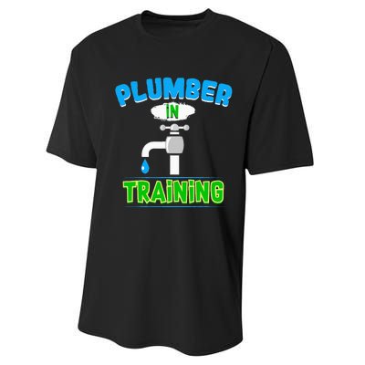 Plumbing Future Plumber In Training Pipefitter Performance Sprint T-Shirt