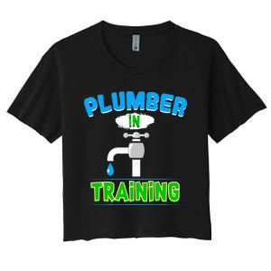 Plumbing Future Plumber In Training Pipefitter Women's Crop Top Tee