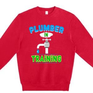 Plumbing Future Plumber In Training Pipefitter Premium Crewneck Sweatshirt