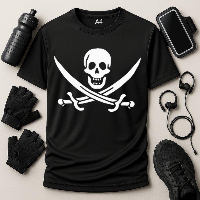 Pirate Flag Cooling Performance Crew T-Shirt