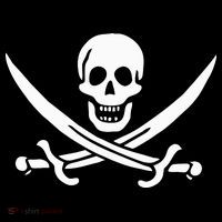 Pirate Flag Drawstring Bag