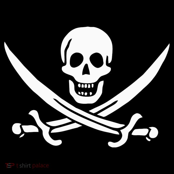 Pirate Flag Drawstring Bag