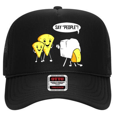 Photographer For Photography Lover Photo Cheese Say People High Crown Mesh Back Trucker Hat