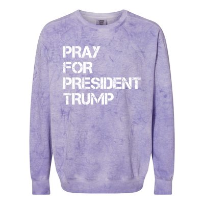 Pray For President Trump 2024 Support Trump Election 2024 Gift Colorblast Crewneck Sweatshirt