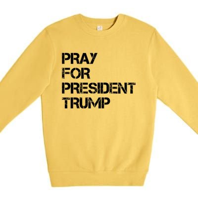 Pray For President Trump 2024 Support Trump Election 2024 Gift Premium Crewneck Sweatshirt