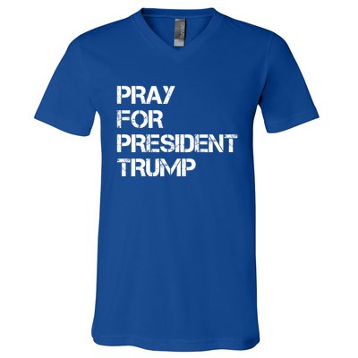 Pray For President Trump 2024 Support Trump Election 2024 Gift V-Neck T-Shirt