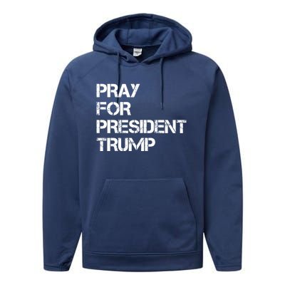 Pray For President Trump 2024 Support Trump Election 2024 Gift Performance Fleece Hoodie