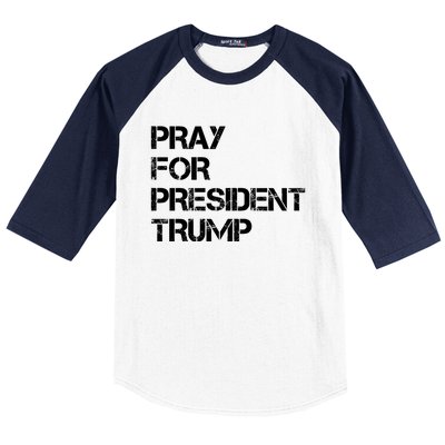 Pray For President Trump 2024 Support Trump Election 2024 Gift Baseball Sleeve Shirt