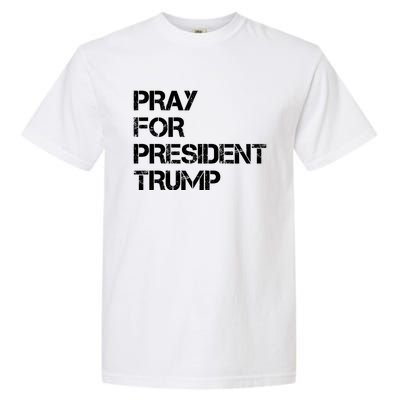 Pray For President Trump 2024 Support Trump Election 2024 Gift Garment-Dyed Heavyweight T-Shirt