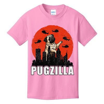 Pug Funny Pug Owner Pugzilla Dog Lover Kids T-Shirt