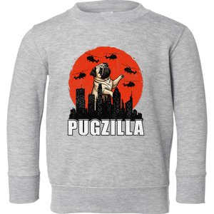 Pug Funny Pug Owner Pugzilla Dog Lover Toddler Sweatshirt