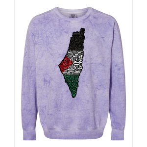 Palestine Flag Palestinian Colorblast Crewneck Sweatshirt