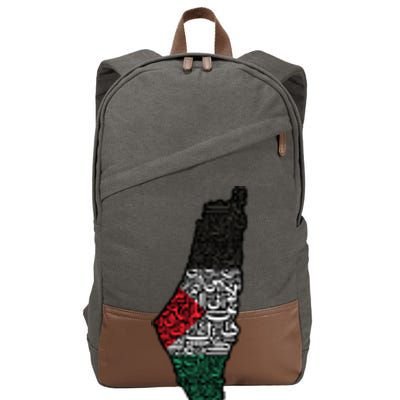 Palestine Flag Palestinian Cotton Canvas Backpack