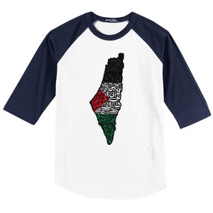 Palestine Flag Palestinian Baseball Sleeve Shirt