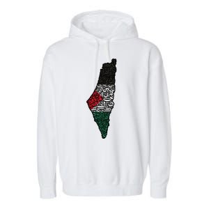 Palestine Flag Palestinian Garment-Dyed Fleece Hoodie