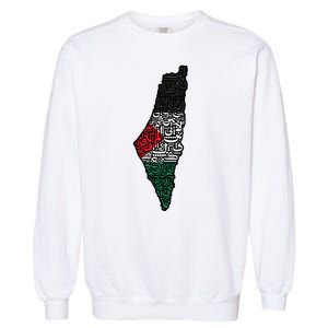 Palestine Flag Palestinian Garment-Dyed Sweatshirt