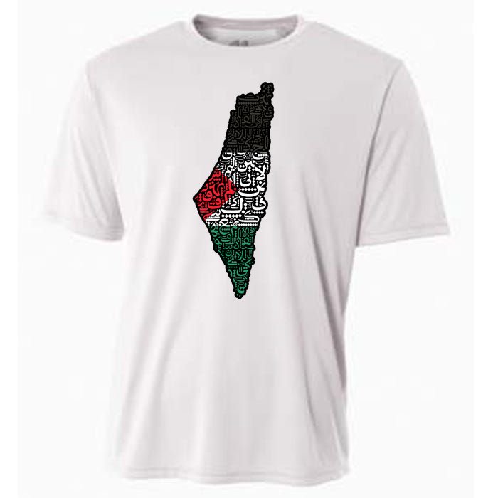 Palestine Flag Palestinian Cooling Performance Crew T-Shirt