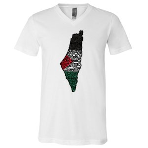 Palestine Flag Palestinian V-Neck T-Shirt