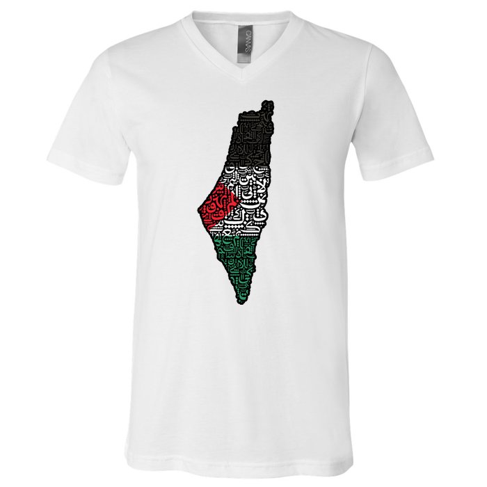 Palestine Flag Palestinian V-Neck T-Shirt