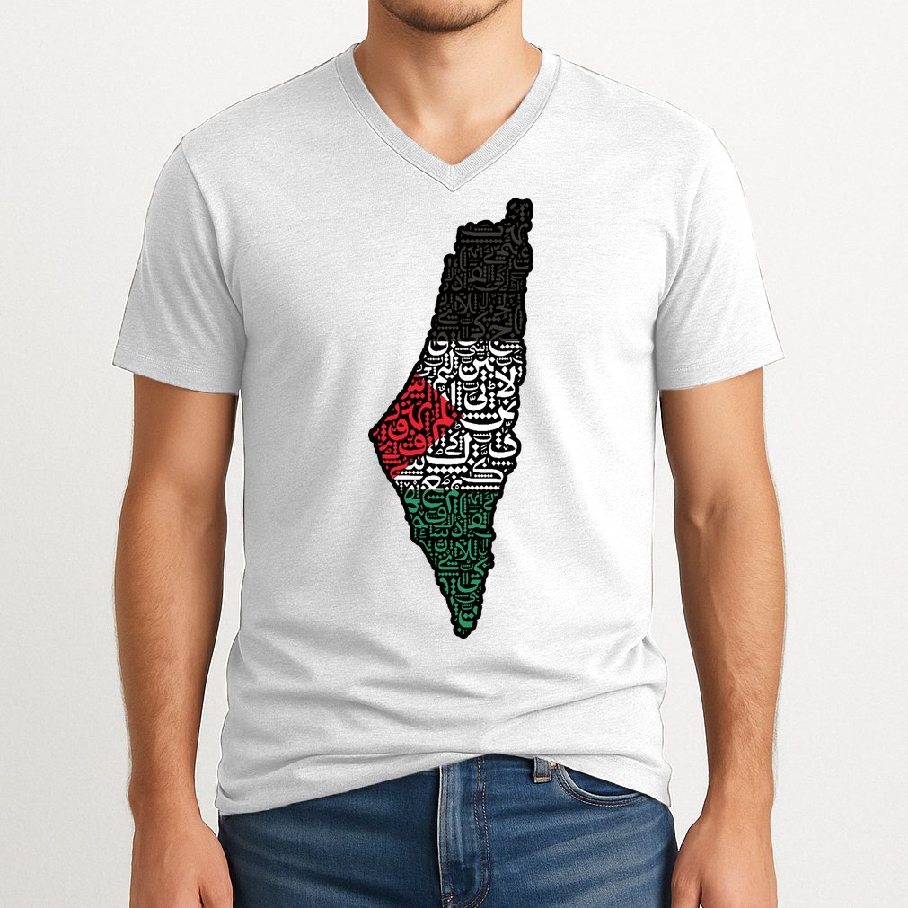 Palestine Flag Palestinian V-Neck T-Shirt