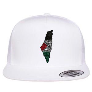 Palestine Flag Palestinian Flat Bill Trucker Hat