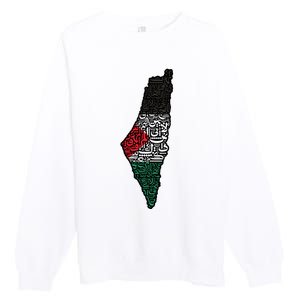 Palestine Flag Palestinian Premium Crewneck Sweatshirt