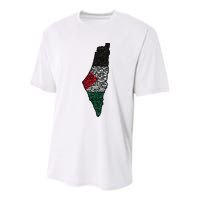 Palestine Flag Palestinian Youth Performance Sprint T-Shirt