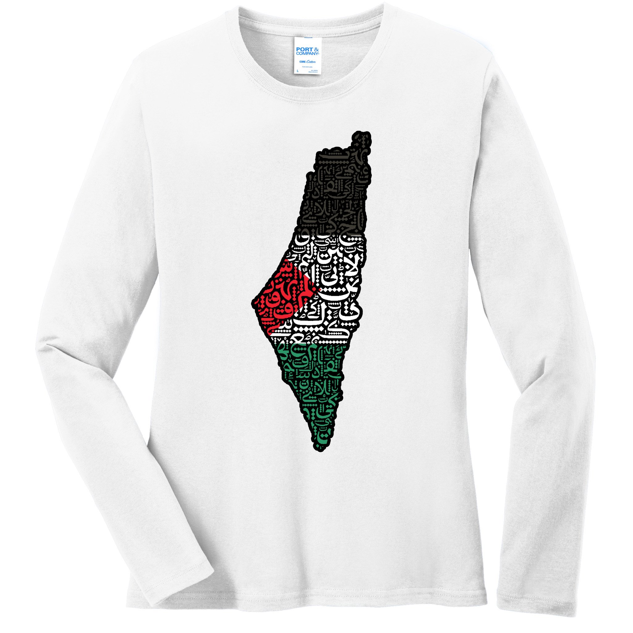 Palestine Flag Palestinian Ladies Long Sleeve Shirt