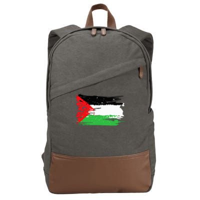 Palestine Flag Cotton Canvas Backpack