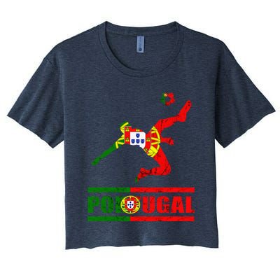 Portuguese Flag Portugal Soccer Portuguese Pride Portugal Women's Crop Top Tee