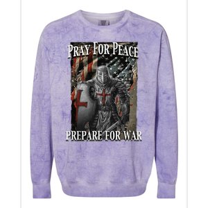 Pray For Peace Prepare For Freedom Believe Colorblast Crewneck Sweatshirt