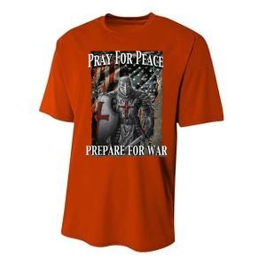 Pray For Peace Prepare For Freedom Believe Performance Sprint T-Shirt