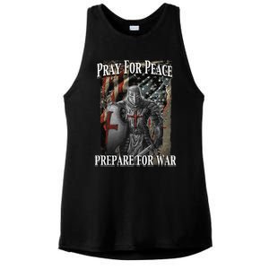 Pray For Peace Prepare For Freedom Believe Ladies PosiCharge Tri-Blend Wicking Tank